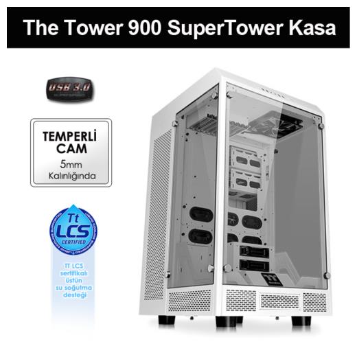 Thermaltake The Tower 900 E-Atx Full Tower Super Gaming Computer Case, White