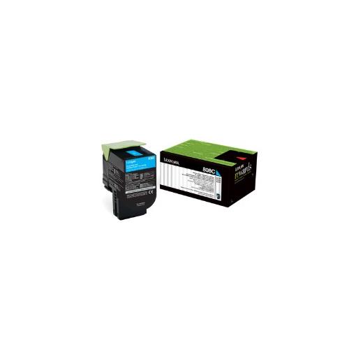 Lex80C80C0 - Lexmark 80C80C0 Mavi Return Toner 1000 Sayfa