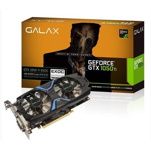 Galax Geforce Gtx 1050 Ti Exoc 4Gb 128-Bit Gddr5 - Hdmi 2.0B, Dp1.4, Dual Link-Dvi-D Ekran Kartı