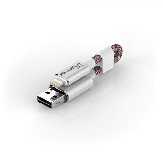 PhotoFast Photo Backup Cable 64GB Lightning / USB 3.0 Şarj Kablolu i-FlashDrive PBCU364GB