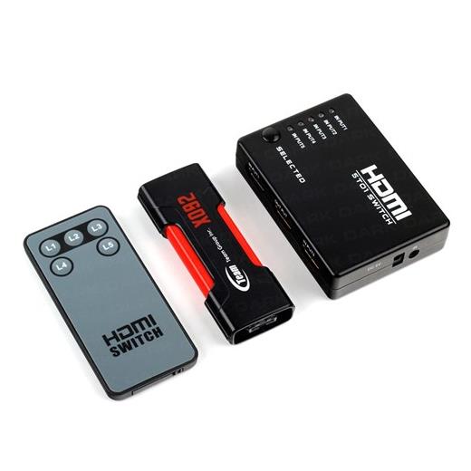 Dark Full Hd 5 Giriş 1 Çıkışlı Uzaktan Kumandalı Hdmi Switch (Seçici)