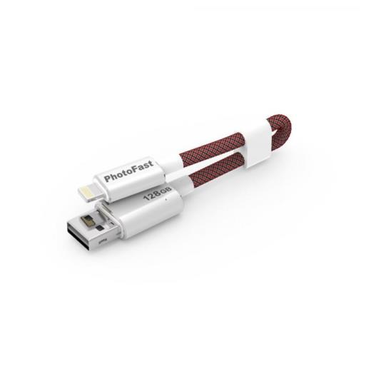 PhotoFast MemoriesCable GEN3 128GB Lightning / USB 3.0 Şarj Kablolu i-FlashDrive (Gümüş) MCG3U3R128GB