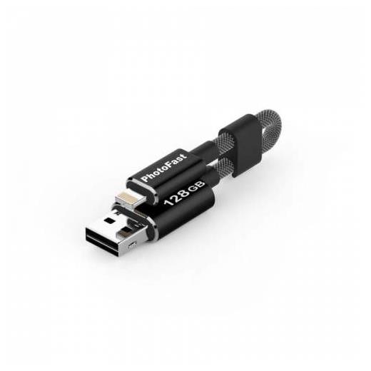 PhotoFast MemoriesCable GEN3 128GB Lightning / USB 3.0 Şarj Kablolu i-FlashDrive (Siyah) MCG3U3BK128GB