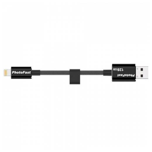 PhotoFast MemoriesCable GEN3 128GB Lightning / USB 3.0 Şarj Kablolu i-FlashDrive (Siyah) MCG3U3BK128GB