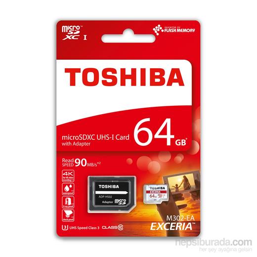 64 Gb Toshiba Msd Kart Sdxc Uhs-1 U3 90Mb/Sn