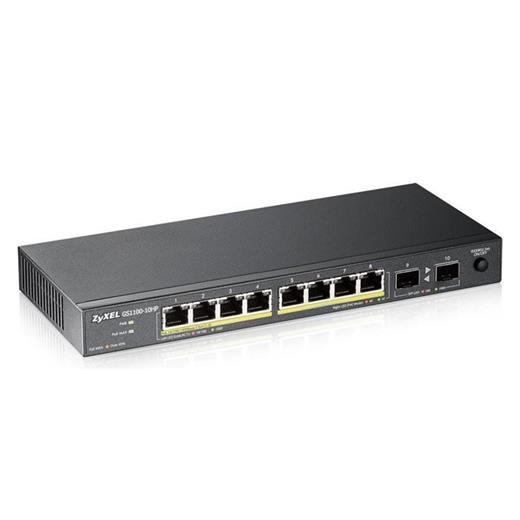 Zyxel Gs1100-10Hp 8 Port Gigabit+2 Sfp Poe Switch