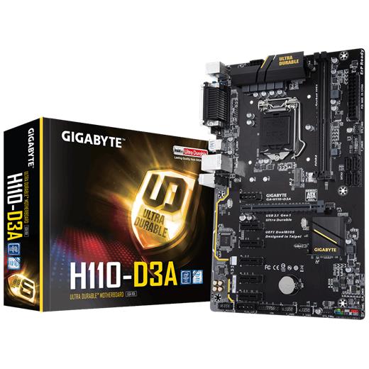 Gigabyte Ga-H110-D3A Intel 1151Pin Ddr4 Vga Usb3