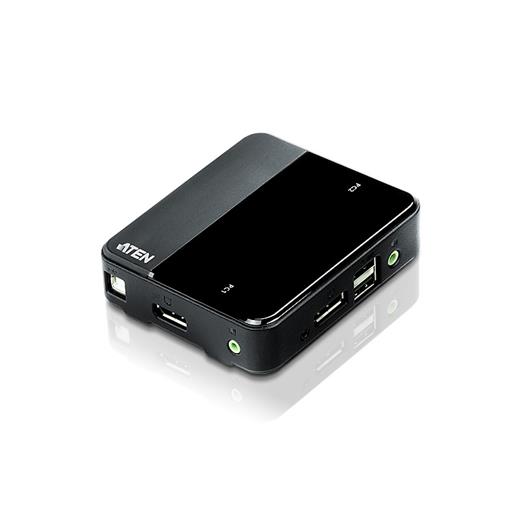 ATEN-CS782DP 2 port'lu USB DisplayPort KVM Switch 4K UHD (3840 × 2160@60Hz) teknolojisini destekler