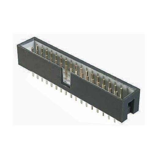 AWHW 14G-0202-LC PCB Konnektör 14 Pin Erkek Kilitsiz Düz, Siyah Renk, Header, 14 contacts, straight, pitch 2.54mm x 2.54mm, Black