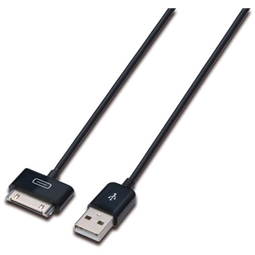 Db-600100-003-S Digitus İpod®, Iphone®, Ipad® Usb Veri Aktarım Ve Şarj Kablosu, Apple 30Pin Erkek - Usb A Erkek, 0.25 Metre, Usb 2.0 Uyumlu, Ul, Siyah Renk