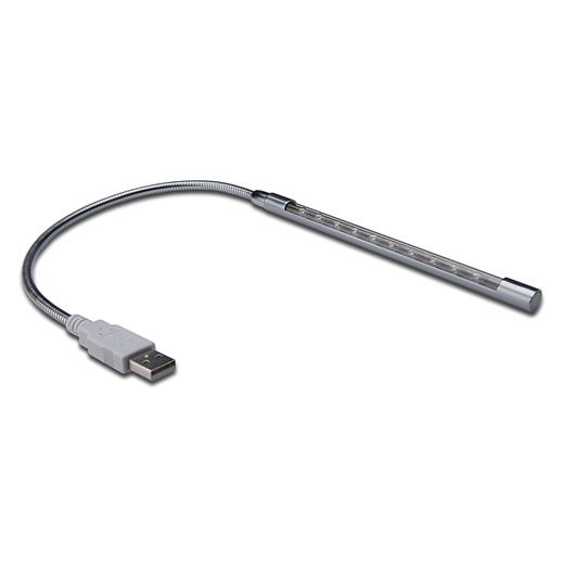 DA-70759 Digitus USB Notebook Lambası, 10 x LED'li, bükülebilir gövdeli, 45 cm