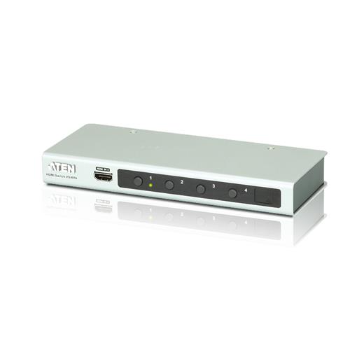ATEN-VS481B 4 Port 4K Hdmi Switch,  4 giriş -  1 çıkış, uzaktan kumanda ürünle birlikte gelmektedir<br>4-Port 4K Hdmi Switch
