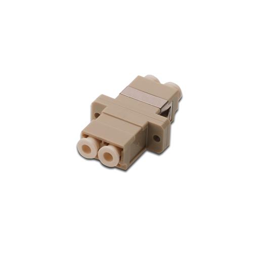 DN-96008-1 Digitus LC / LC Duplex Coupler, Gri renk, seramik sleeve, plastik gövde, multimode, sabitlemek için vida dahil