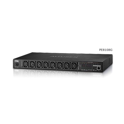 ATEN-PE8108G Eco  PDU/Power Distribution Unit (Elektrik Güç Dağıtım Ünitesi), 8 x IEC 320 C13 priz, 10A maksimum, 1U form