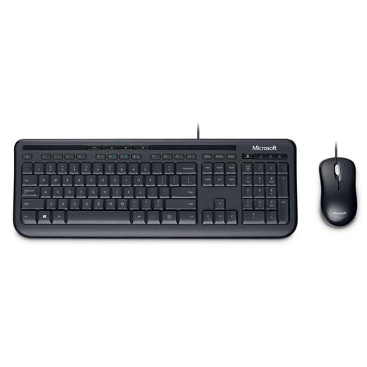 Microsoft 3J2-00018 Wired Desktop 600 Modeli Klavye Mouse Set Siyah