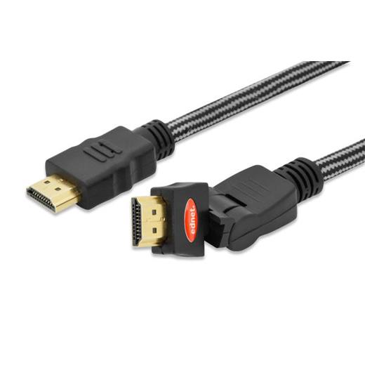 Ednet ED-84493 Hdmi High Speed with Ethernet Bağlantı Kablosu (Hdmi 1.4) Döner Başlığa Sahip
