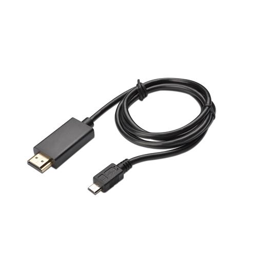 AK-300307-015-S MHL 3.0 Adaptör Kablosu, micro USB B Erkek (USB 2.0) <-> Hdmi Tip A Erkek, 1.5 metre, AWG 28, MHL 3.0 uyumlu, UL, altın kaplama, siyah renk