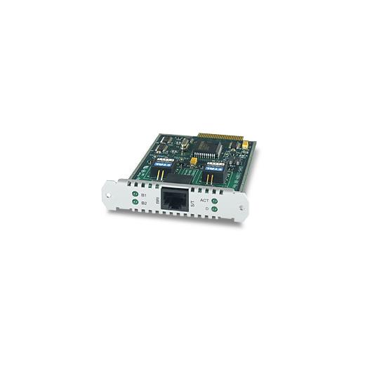 AT-AR021S Basic Rate ISDN (S) Port Interface Card (PIC), 1 BRI port w/ integrated NT-1, supports 2 channels each at 64Kbps; AR400/700 Series Routers and AR040 NSM