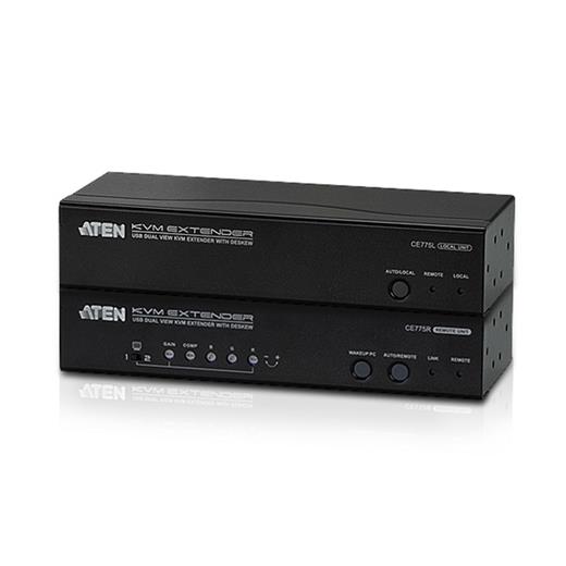 Aten-Ce775 Dual View Vga Kvm (Keyboard/Video Monitor/Mouse) Mesafe Uzatma Cihazı