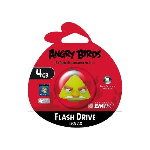 Emtec A102 Angry Birds Sarı 4GB USB2.0 (15-5)