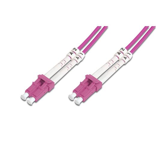 DK-2533-10/4 Digitus LC-LC Fiber Optik Patch Kablo, 10 metre, Multimode, Duplex, 50/125, LSZH, OM4 3.0mm