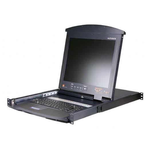 ATEN-KL9116MT Çift Sürgülü Kasaya Sahip, 1 x LAN/WAN Port ve 16 Port PS/2 KVM Switch’i Bulunan, Türkçe Klavye, Touchpad ve 17 quot; LCD Ekranı Bul