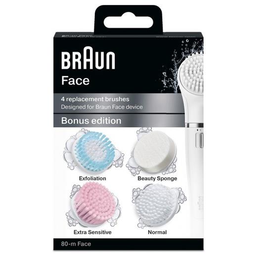 Braun Face Yüz Temizleme Cihazı Yedek Fırça Başlığı Bonus 4Lü Paket Se80-M