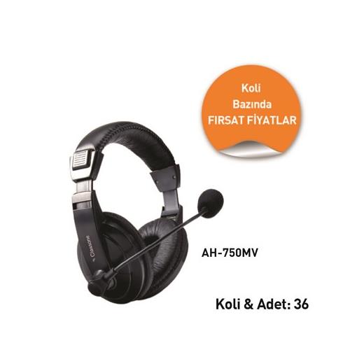 Classone Ah-750Mv Pro Suni Deri Kulaklık, Mikrofonlu -1 Koli