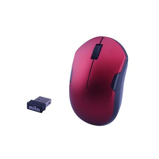 Mila Ml350 Kablosuz Usb Nano Alıcılı Optik Mouse Kırmızı/Siyah Şerit