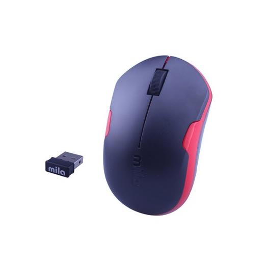 Mila Ml360 Kablosuz Usb Nano Alıcılı Optik Mouse Siyah/Kırmızı Şerit