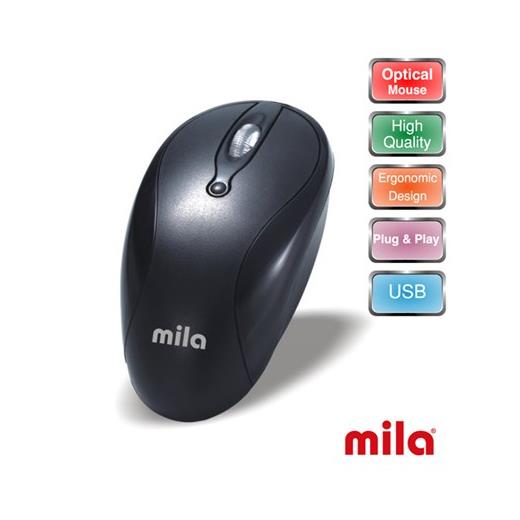Mila M522 Kablolu Usb Mouse 2+1 Tuş Siyah