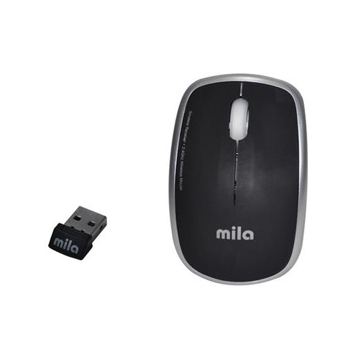 Mila Ml402 Silent Serisi Kablosuz Usb Nano Alıcılı Optik Mouse Siyah