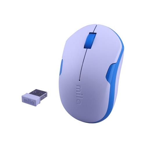 Mila Ml371 Kablosuz Usb Nano Alıcılı Optik Mouse Beyaz/Mavi Şerit