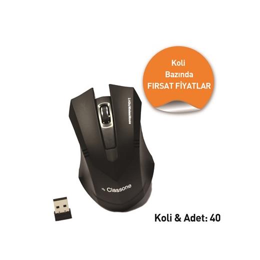Classone C300 2.4 Ghz 1000 Dpı Kablosuz Mouse - Siyah-1 Koli