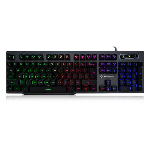 Everest Rampage Kb-R78 Gri/Siyah Usb Aydınlatmalı Metal Kasa Us Layout Gaming Klavye