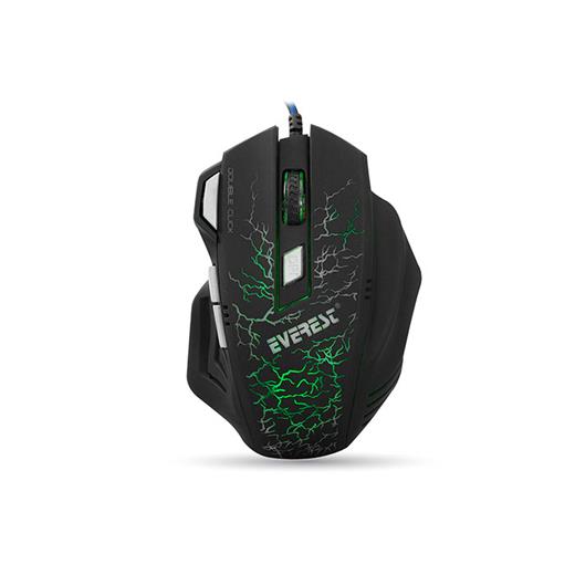 Everest Sm-770 Yıldırım Desenli Usb Siyah 3200 Dpı Gaming Mouse