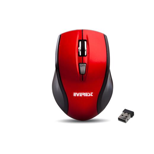 Everest Sm-245R Usb Kırmızı/Siyah 2.4Ghz Nano Receiver Kablosuz Mouse