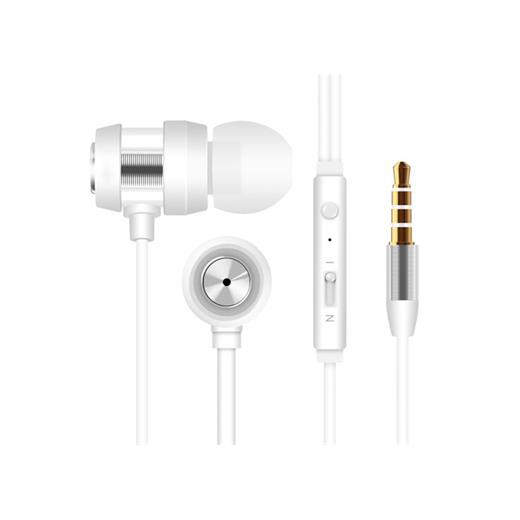 Snopy Sn-J01 Mobil Telefon Uyumlu Kulak İçi Beyaz/Gümüş Mikrofonlu Kulaklık