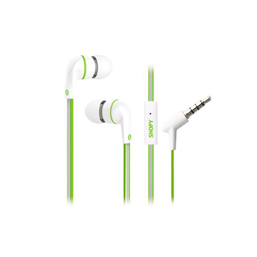 Snopy Sn-206 Mobil Telefon Uyumlu Fosforlu Kablo Kulak İçi Yeşil Mikrofonlu Kulaklık