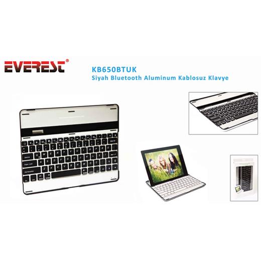 Everest Kb650Btuk Siyah Bluetooth Aluminum Q Multimedia Kablosuz Klavye