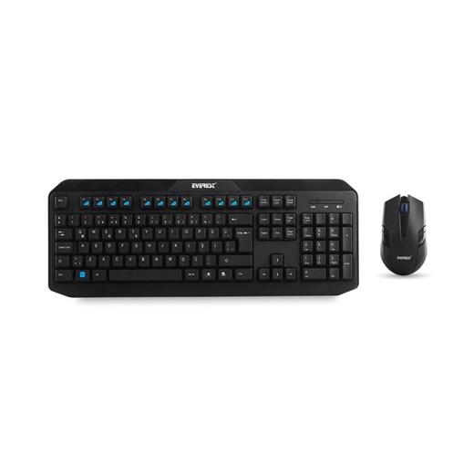 Everest Km-8000 Siyah Kablosuz Q Multimedia Klavye + Mouse Set