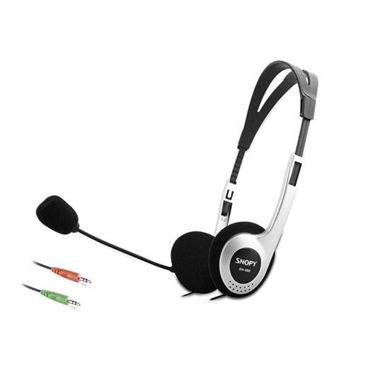 Snopy Sn-988 Siyah/Gümüş Mikrofonlu Kulaklık