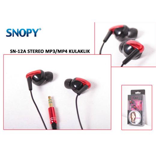 Snopy Sn-12A Siyah/Kırmızı Kulaklık
