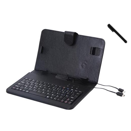 Everest Kb-15 Siyah Mini 5Pin + Micro 5Pin 7 Tablet Pc Q Standart Klavye + Kılıf