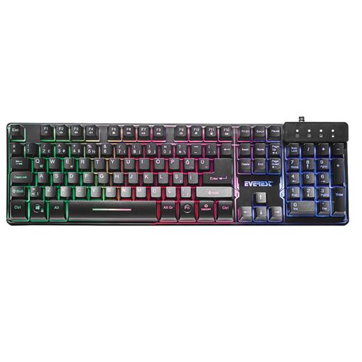 Everest Kb-Gx9 Siyah Usb Gökkuşağı Renkli Aydınlatmalı Q Standart Gaming Klavye