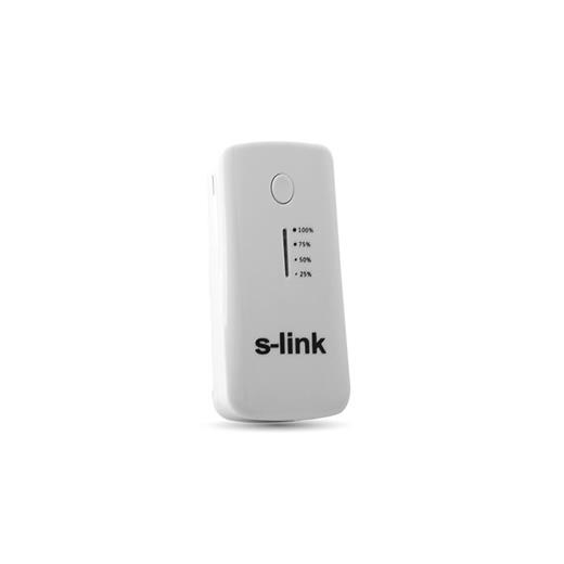 S-Link Ip-710 Beyaz/Gümüş 5200Mah Samsung Bataryalı Powerbank Şarj Aleti Taşınabilir Pil Şarj Cihazı