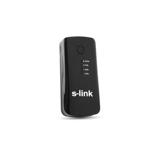 S-Link Ip-710 Siyah/Gümüş 5200Mah Samsung Bataryalı Powerbank Şarj Aleti Taşınabilir Pil Şarj Cihazı