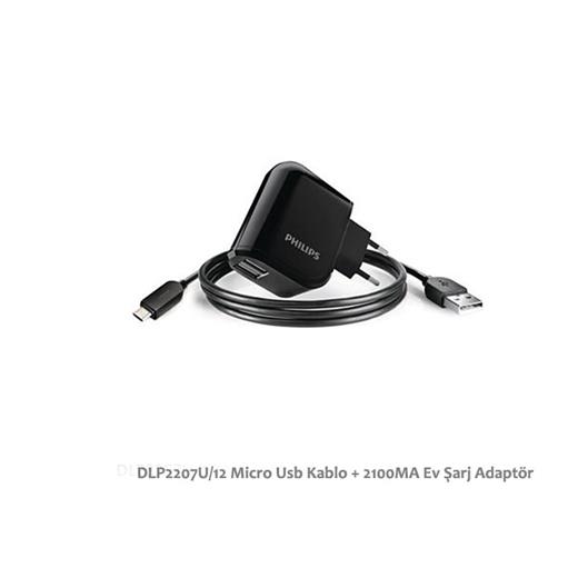 Philips Dlp2207U/12 Micro Usb Kablo + 2100Ma Ev Şarj Adaptör