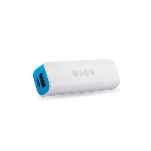 S-Link Cyy-630 2000Mah Powerbank Beyaz/Mavi Taşınabilir Pil Şarj Cihazı