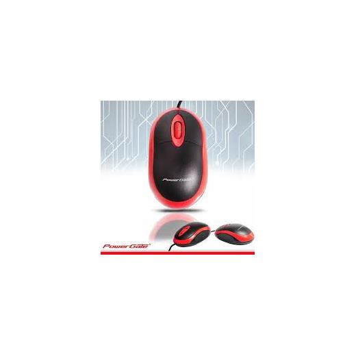 Powergate E190-K Usb Kablolu Sıyah-Kırmızı Mouse